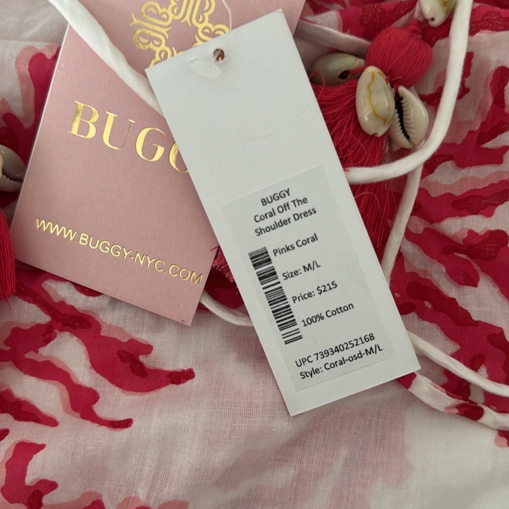 BUGGY Pink Coral Off Shoulder Swim Coverup